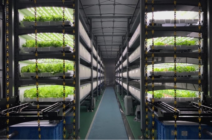 セル式モジュール型植物工場「習志野ファームvechica」開設