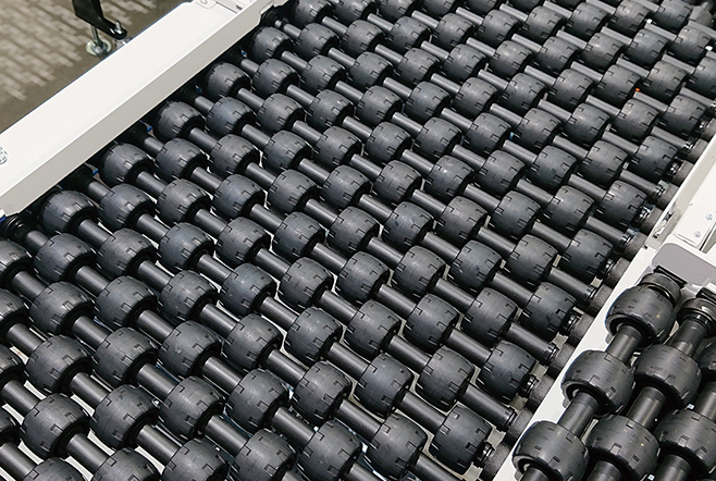 搬送物に優しい<br />
静音・衝撃吸収搬送モジュール